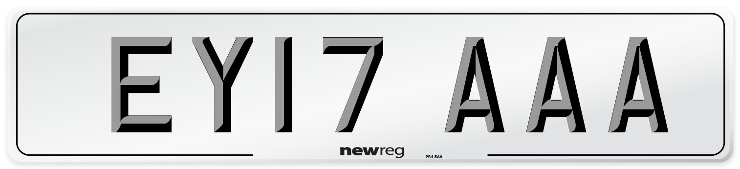 EY17 AAA Number Plate from New Reg